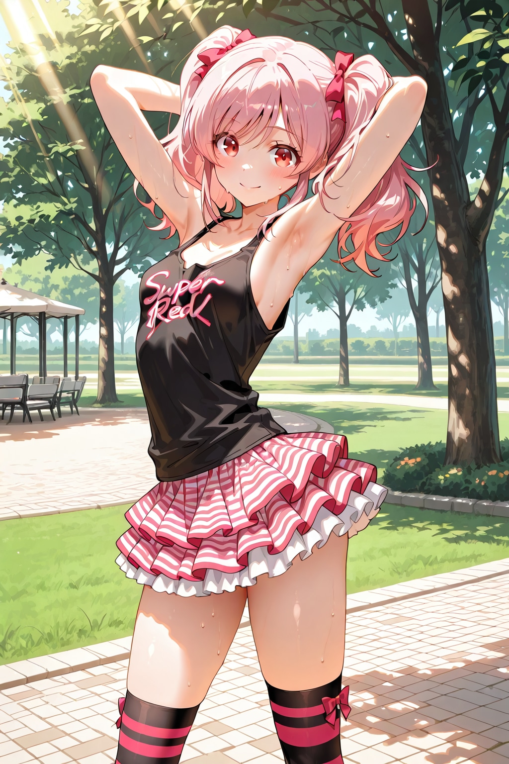 公園で私服編