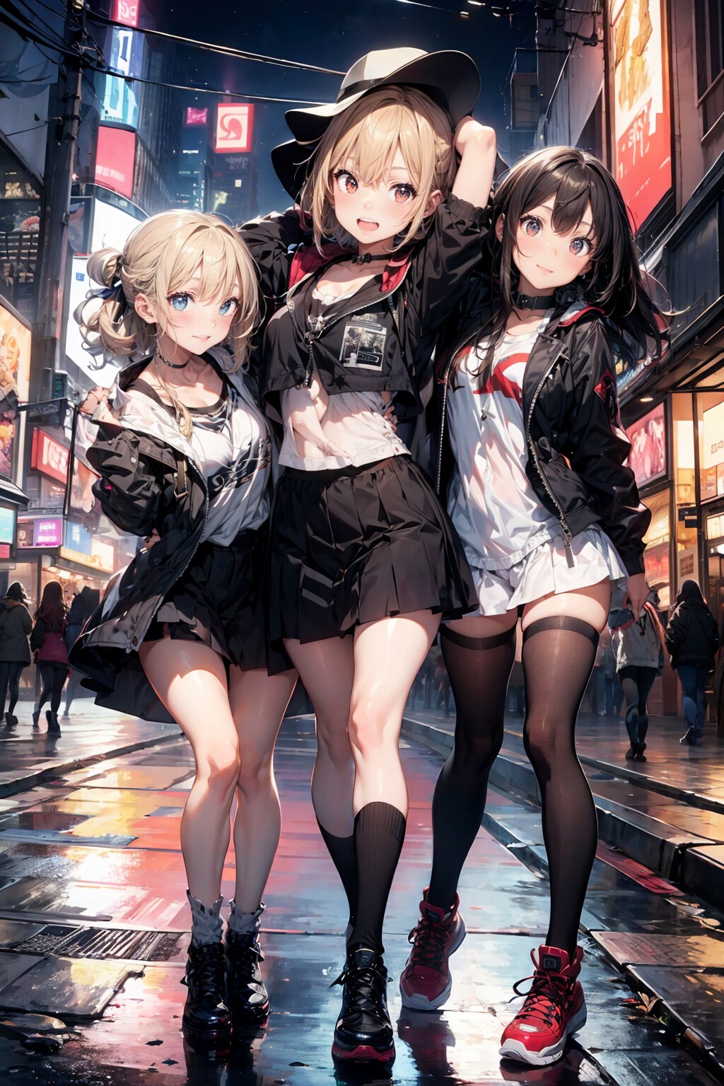 3人娘:ジョジョポーズ@Three girls:Jojo's signature pose