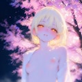 夜桜の下で 3枚目