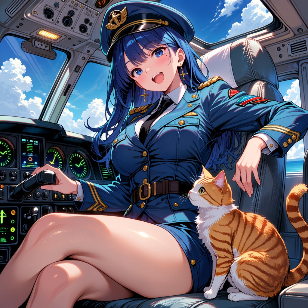 空へご案内！あいのキャプテンテイクオフ | の人気AIイラスト・グラビア
