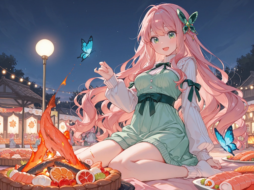 焚火と食事とユール祭