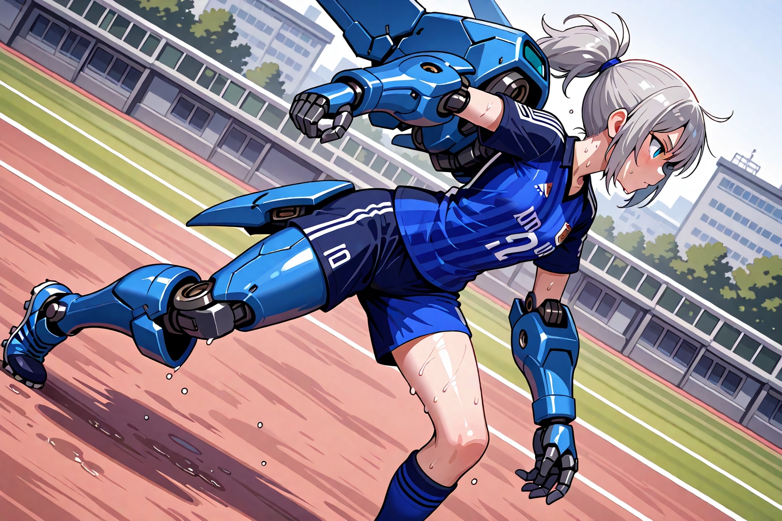 メカガールのパワフルサッカー