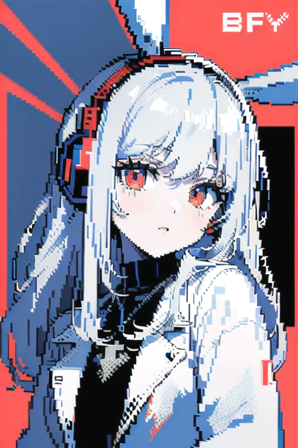 ピクセルアートなうちの子🐱🐰🐺🐱