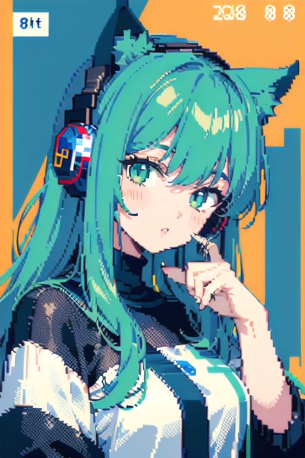 ピクセルアートなうちの子🐱🐰🐺🐱