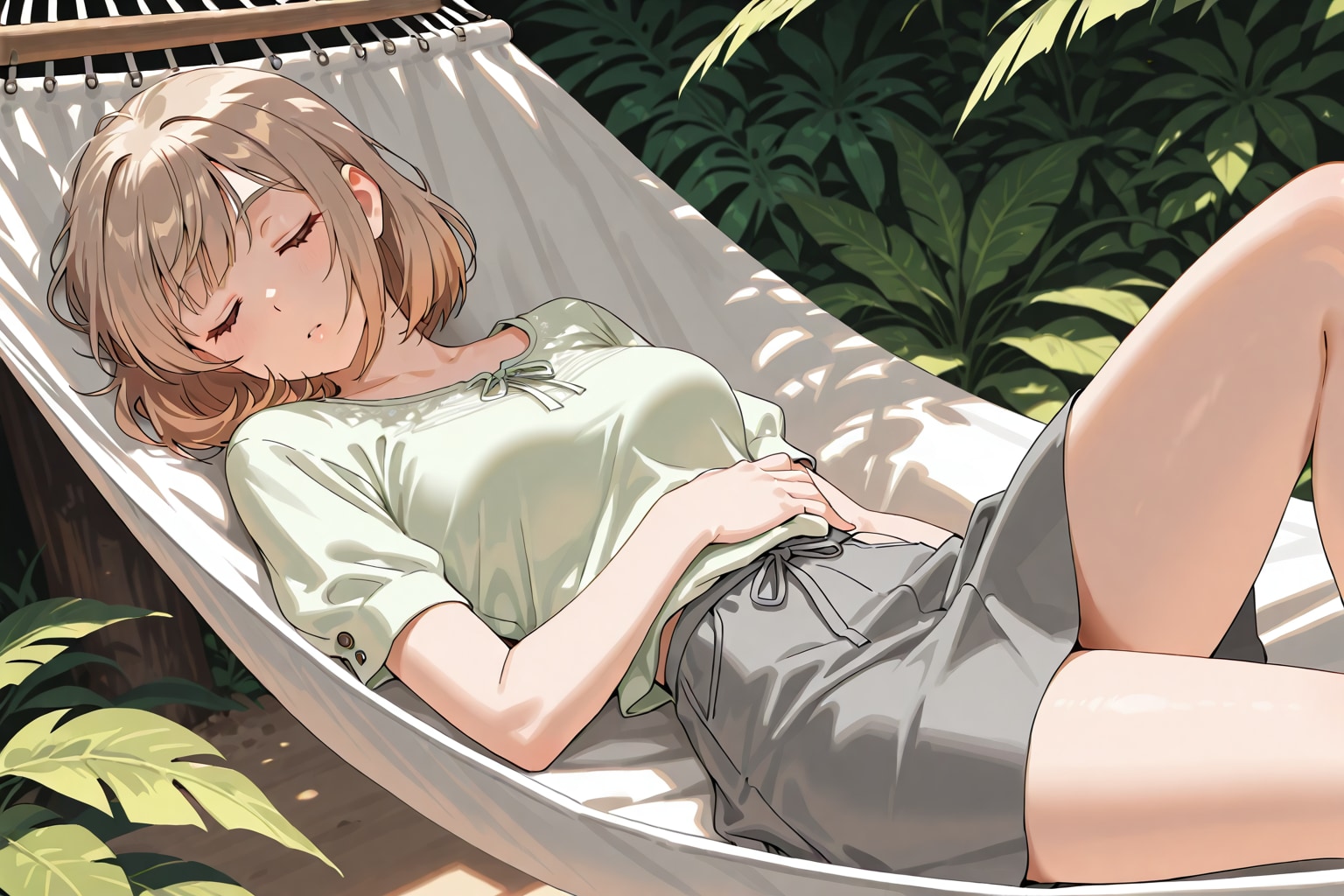 癒しのハンモック | の人気AIイラスト・グラビア
