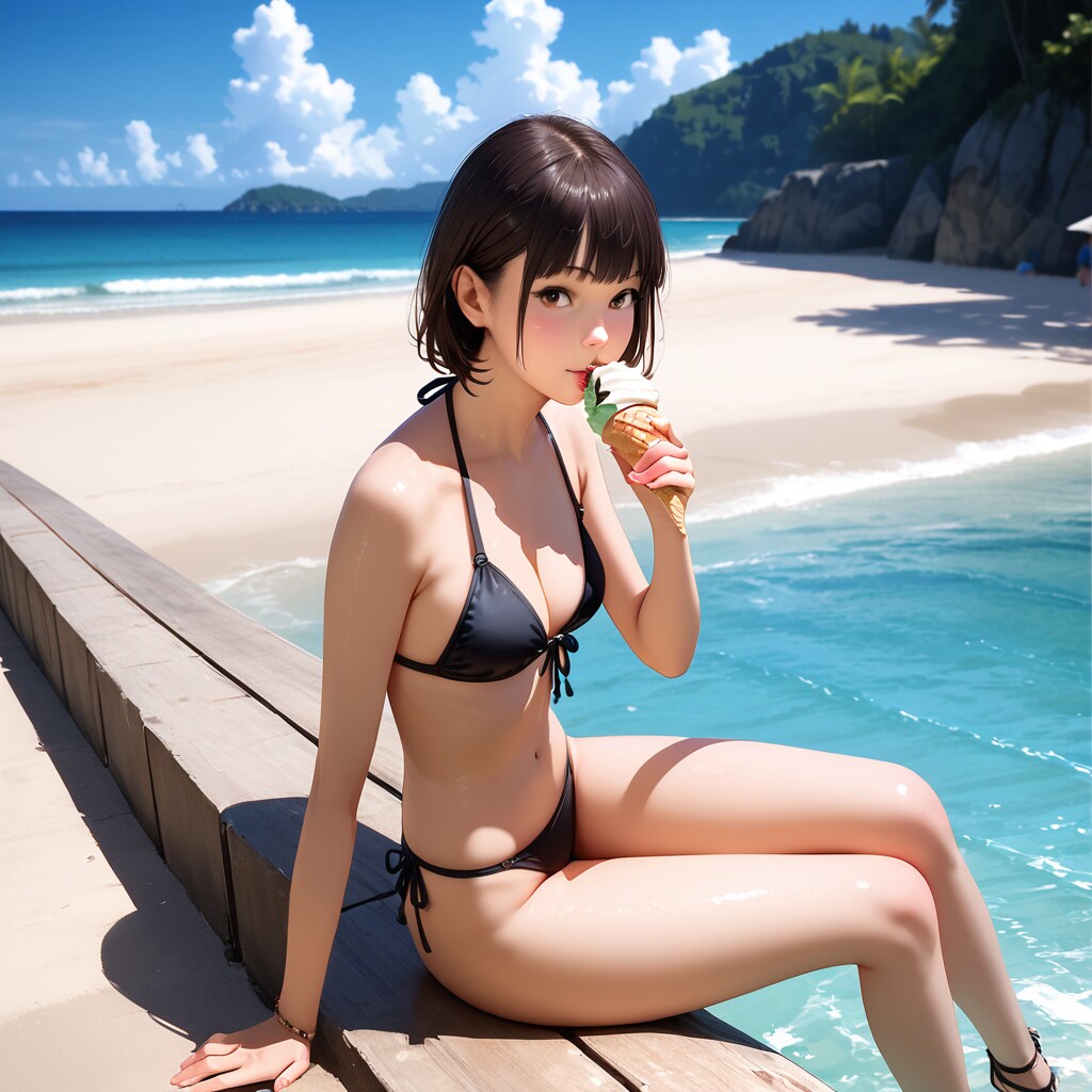 せっかくだから夏っぽく水着で(笑)
