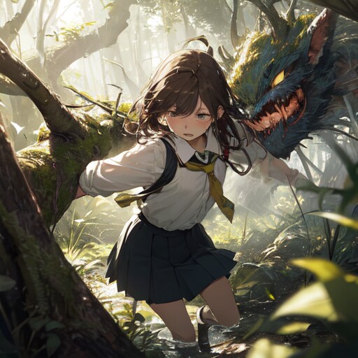 悪夢の魔物と戦う