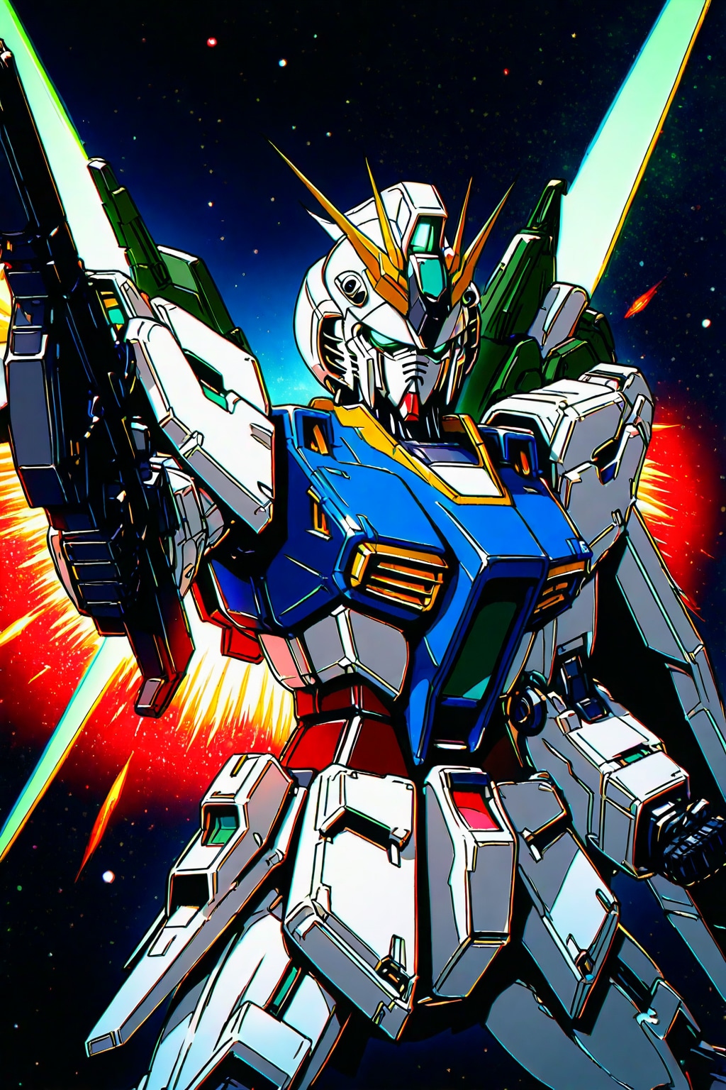 久々のモビルスーツ画像挑戦　ーν-ガンダムー