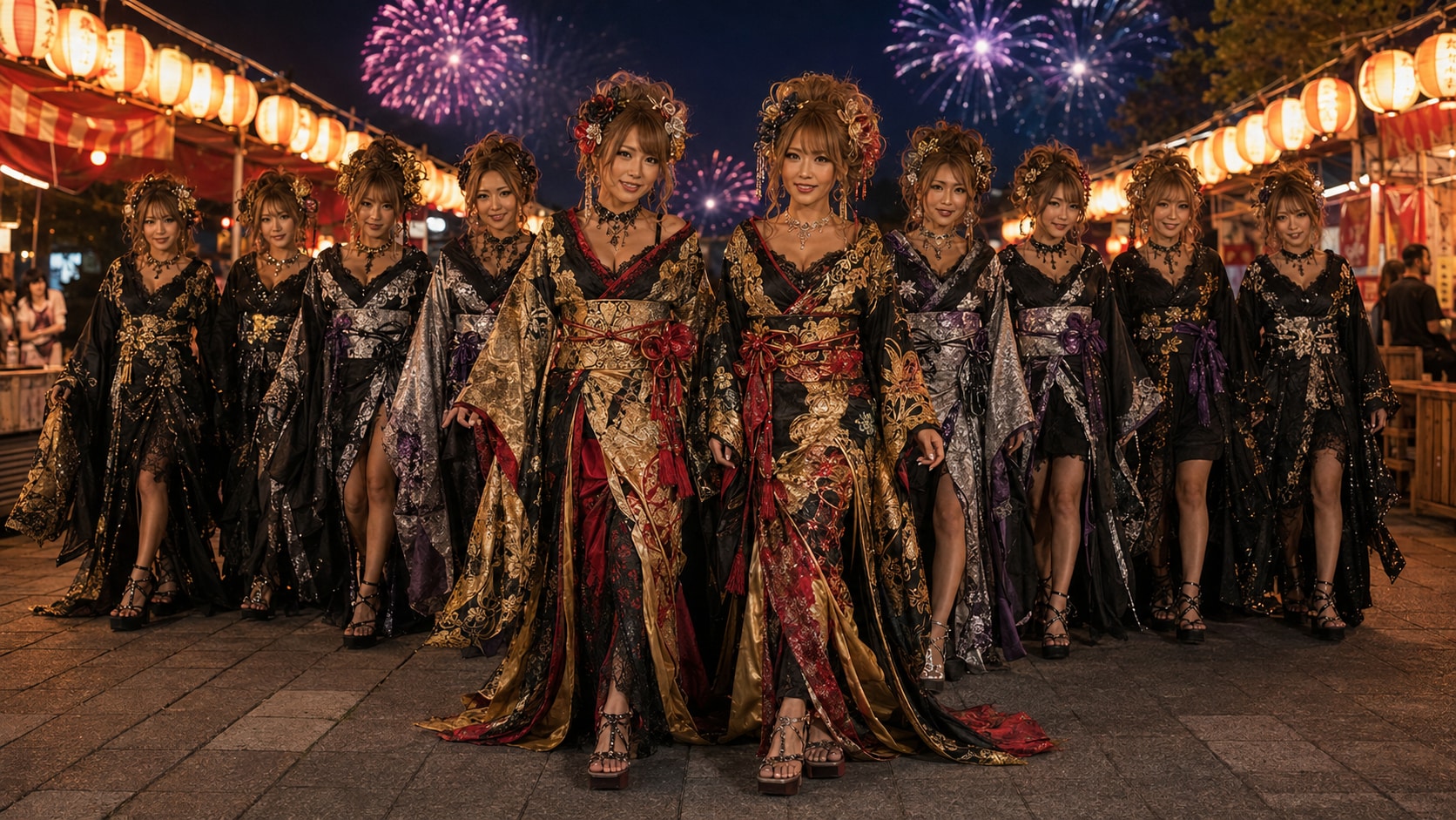 夏祭り　令和の花魁　ギャル