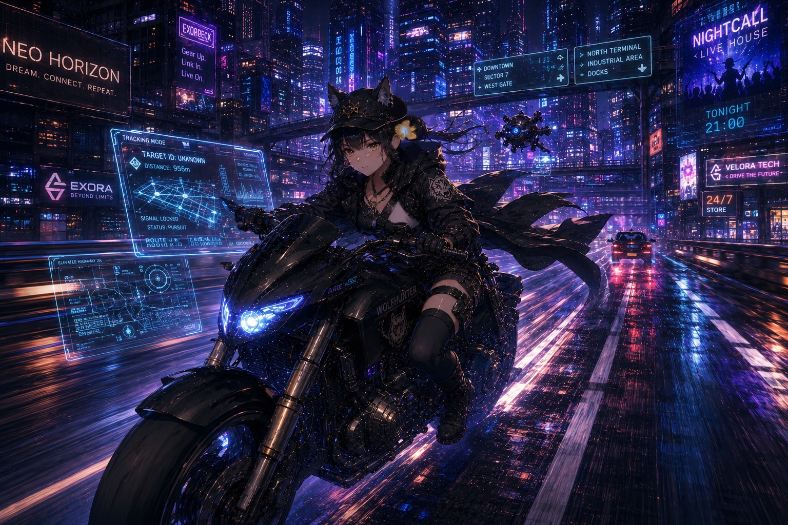 「都市夜間追跡任務ログ：継戦の黒狼」