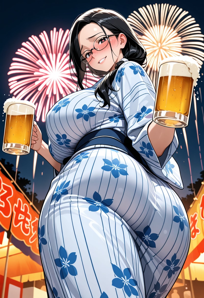 夏祭りと生ビール
