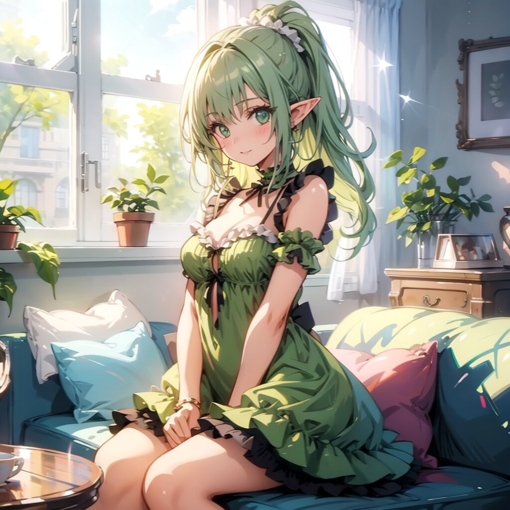 エルフメイドさんの休憩