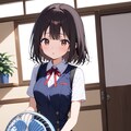 扇風機と女の子【全3枚】 2枚目