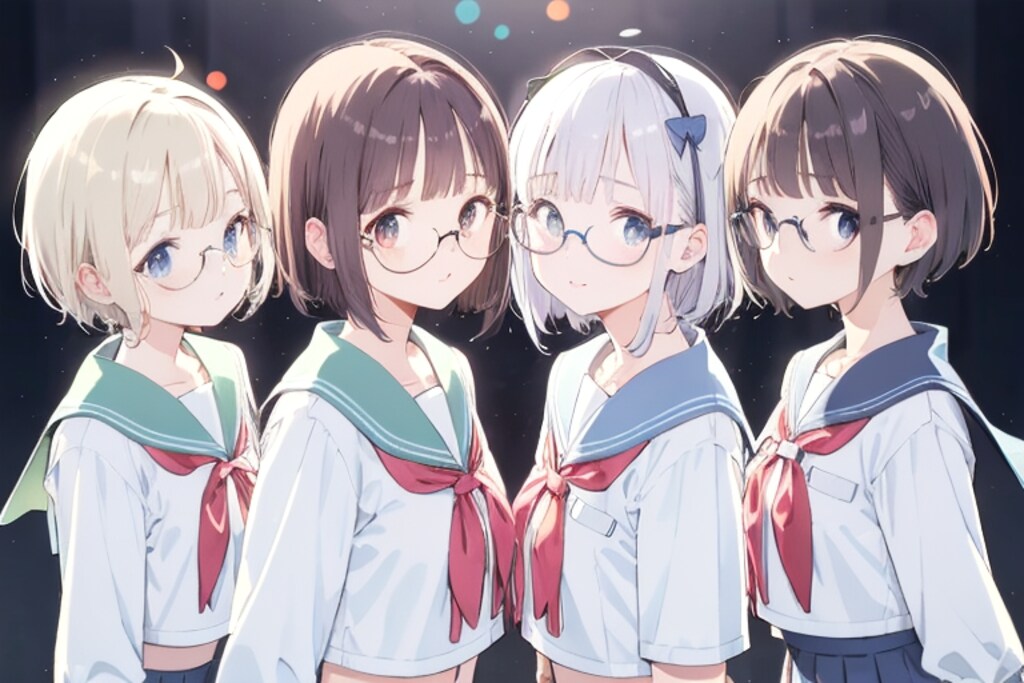 眼鏡と女子高校生と