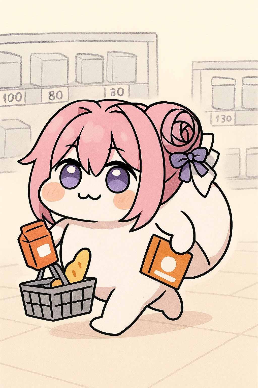 スーパーで買い歩きするドロ