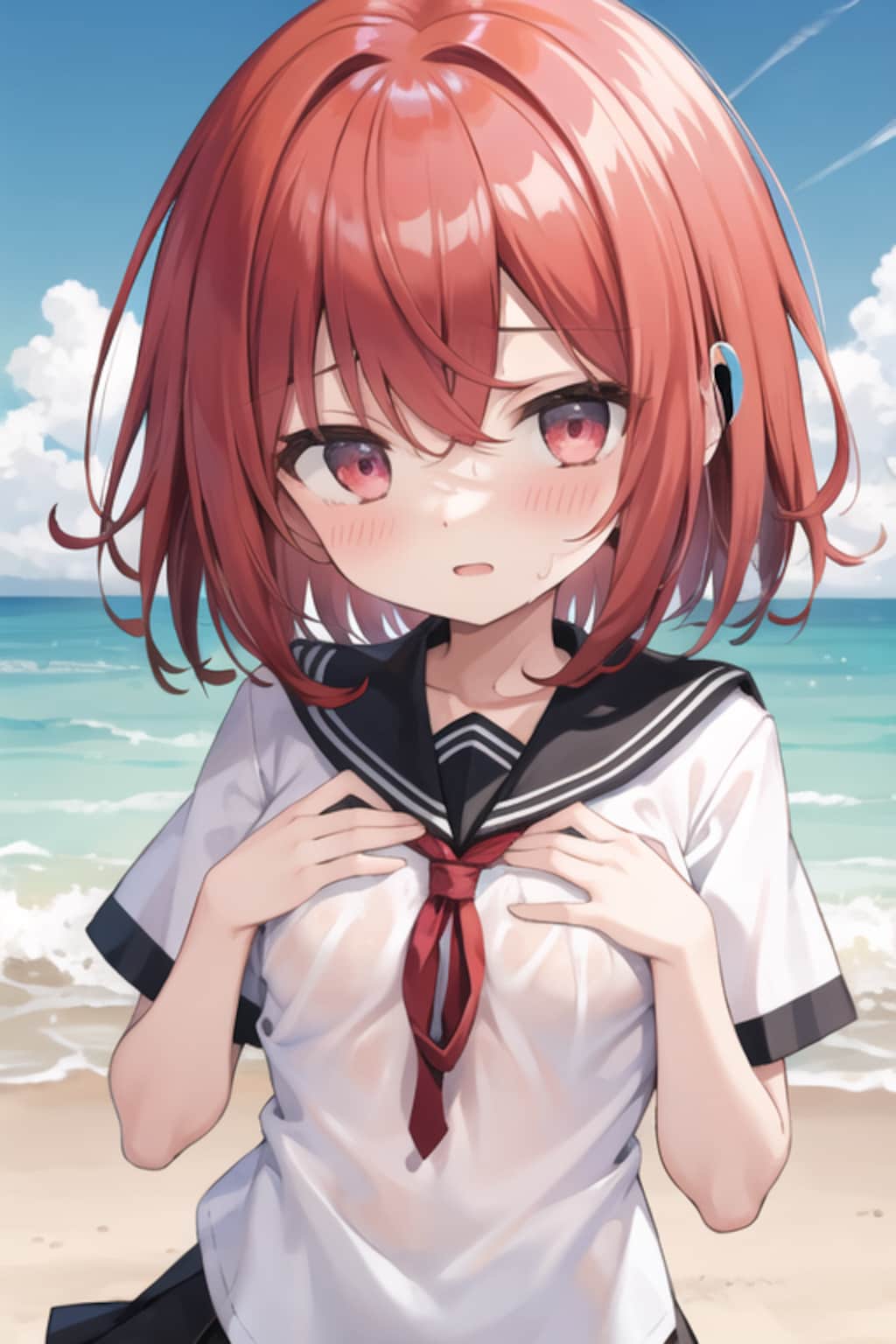 日差しが暑いっ