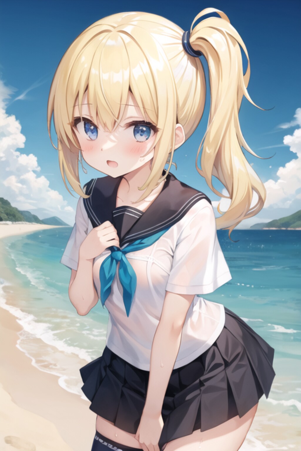 日差しが暑いっ