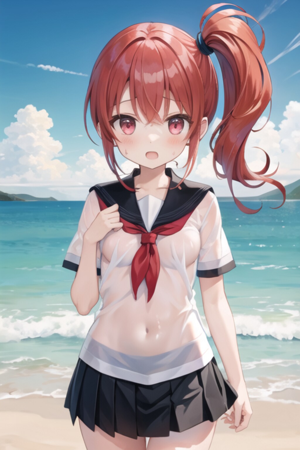 日差しが暑いっ