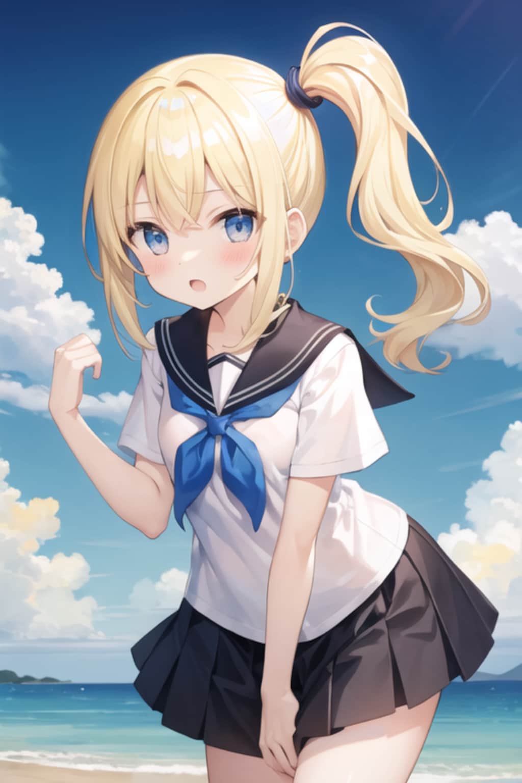 日差しが暑いっ