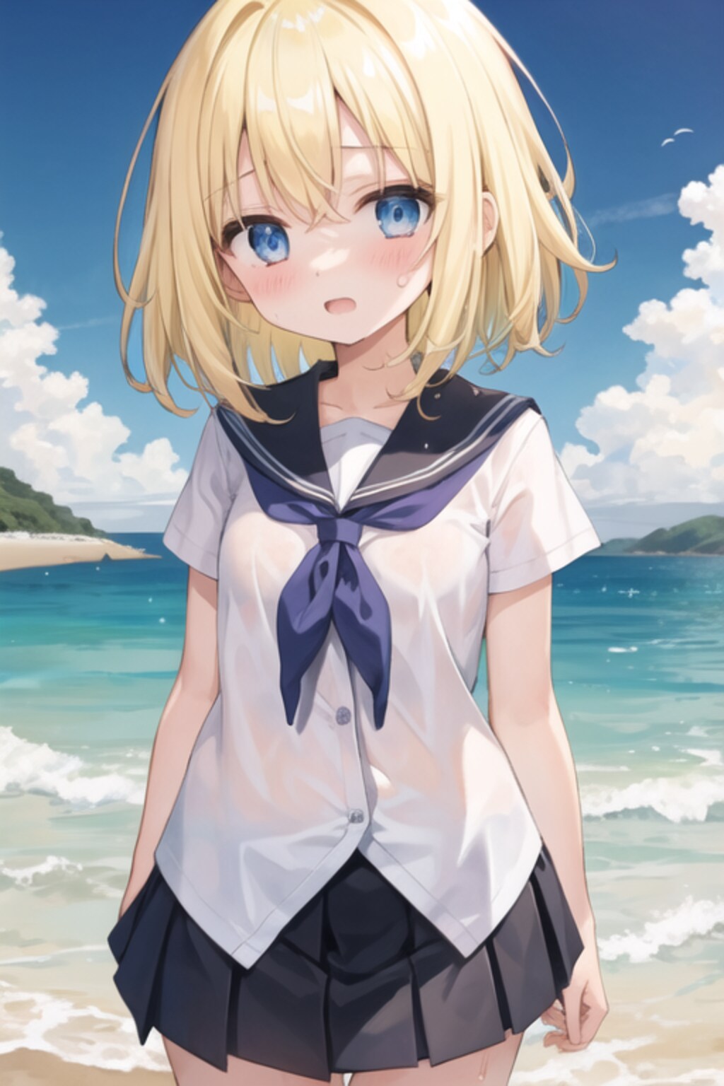 日差しが暑いっ