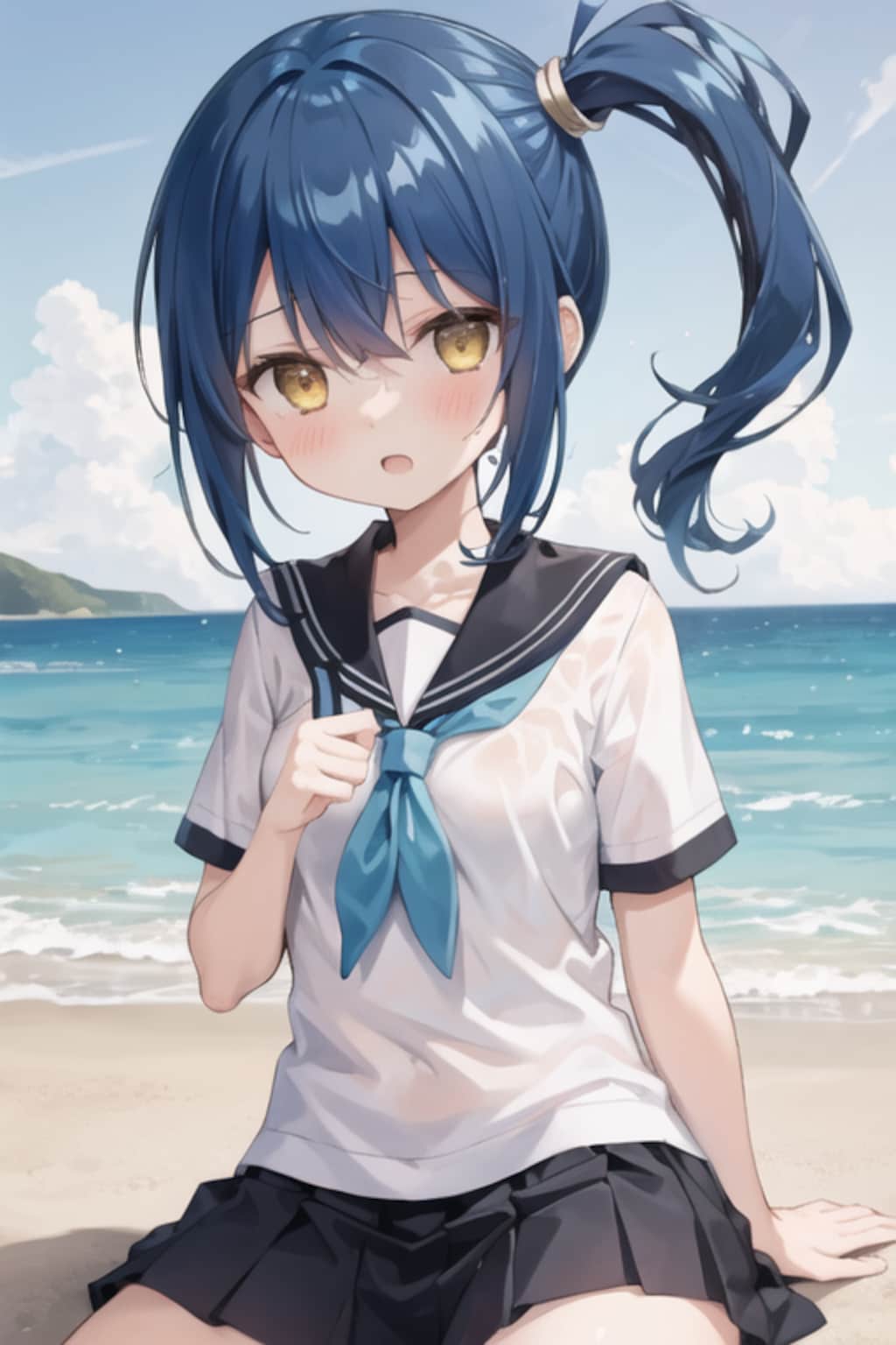 日差しが暑いっ