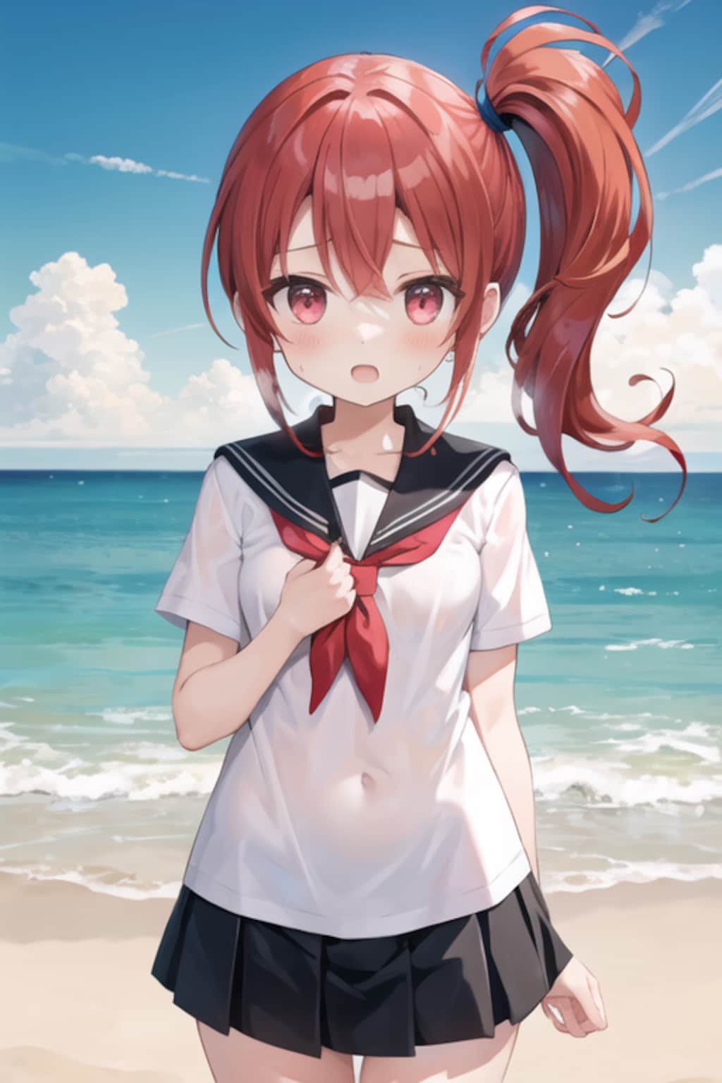 日差しが暑いっ