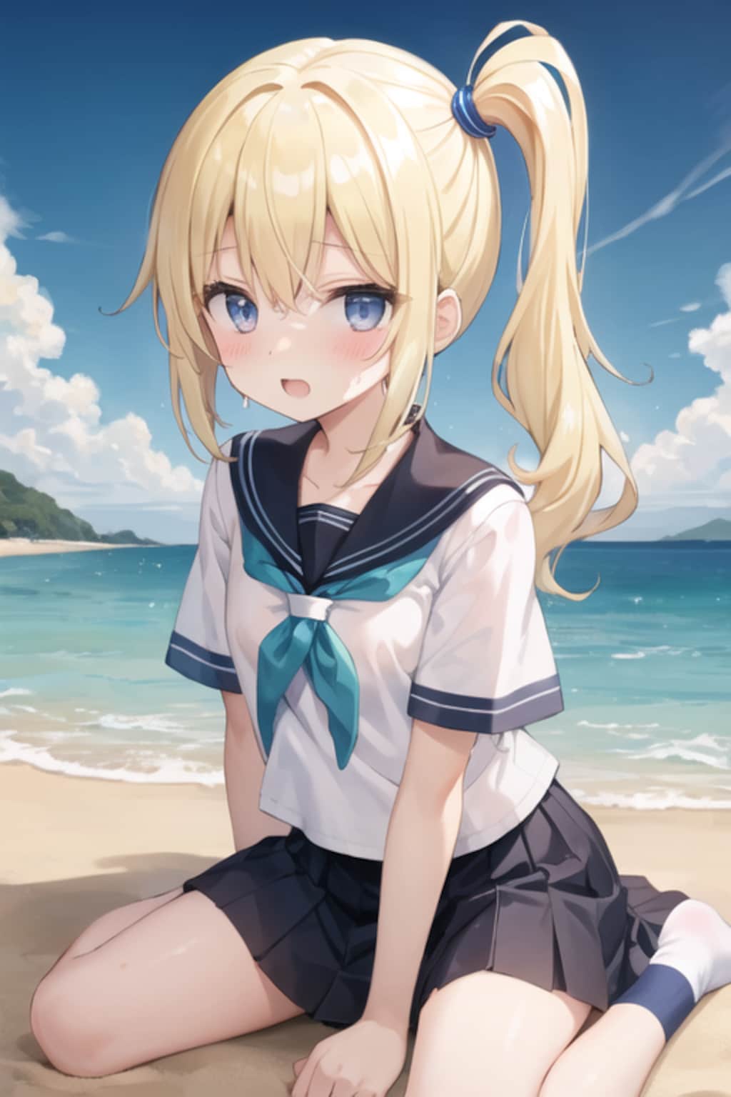 日差しが暑いっ