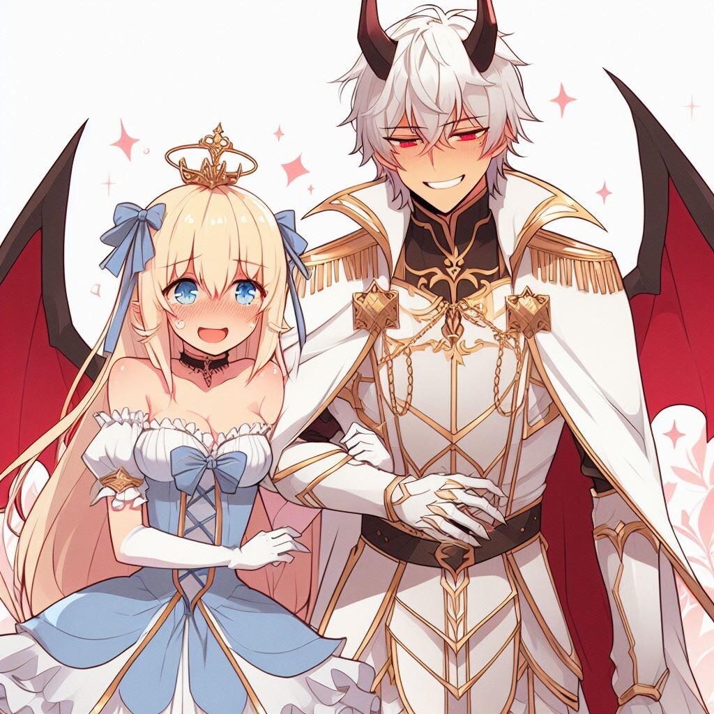 仲良しな勇者ちゃん？と魔王ちゃん？