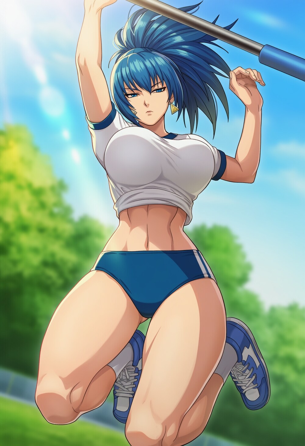 体操服ブルマ等コスプレポニテ人妻ぶら下がる
