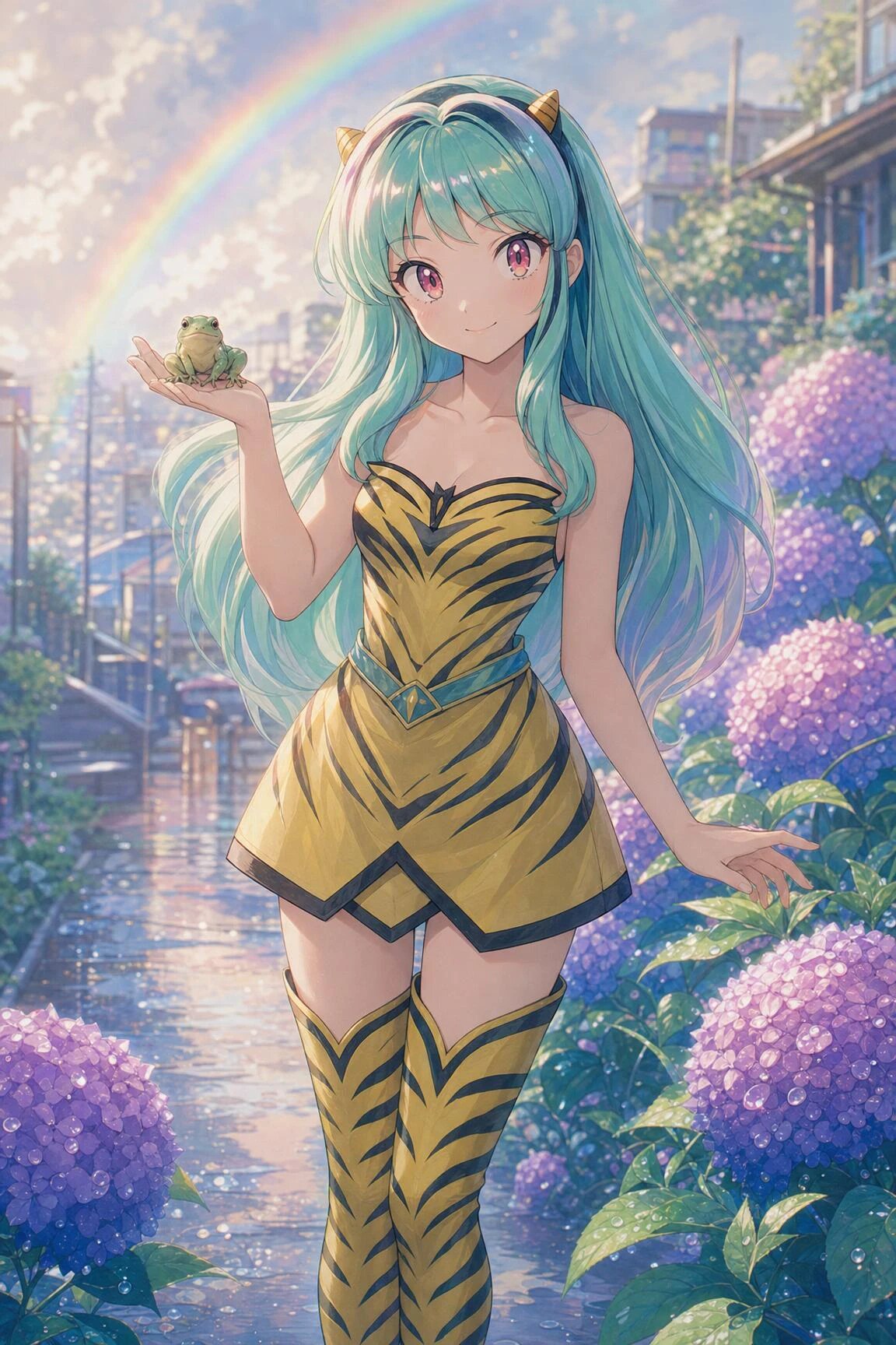 ラムと紫陽花