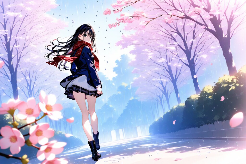 見返り、春の公園