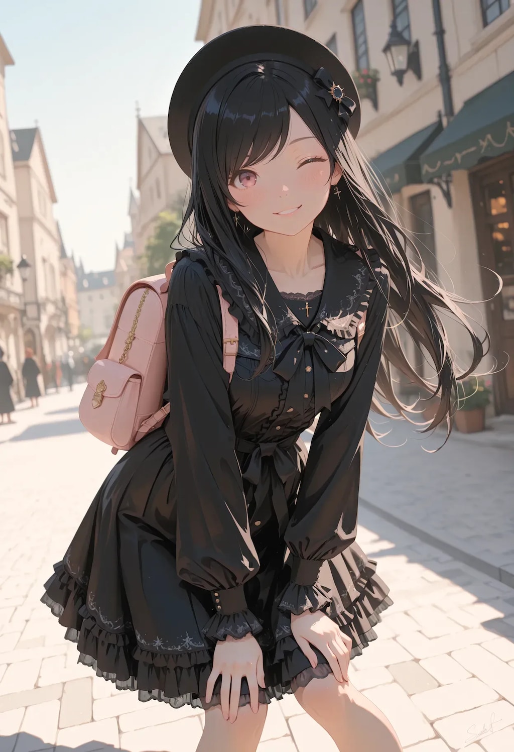 セーラーゴシックロリータの女の子