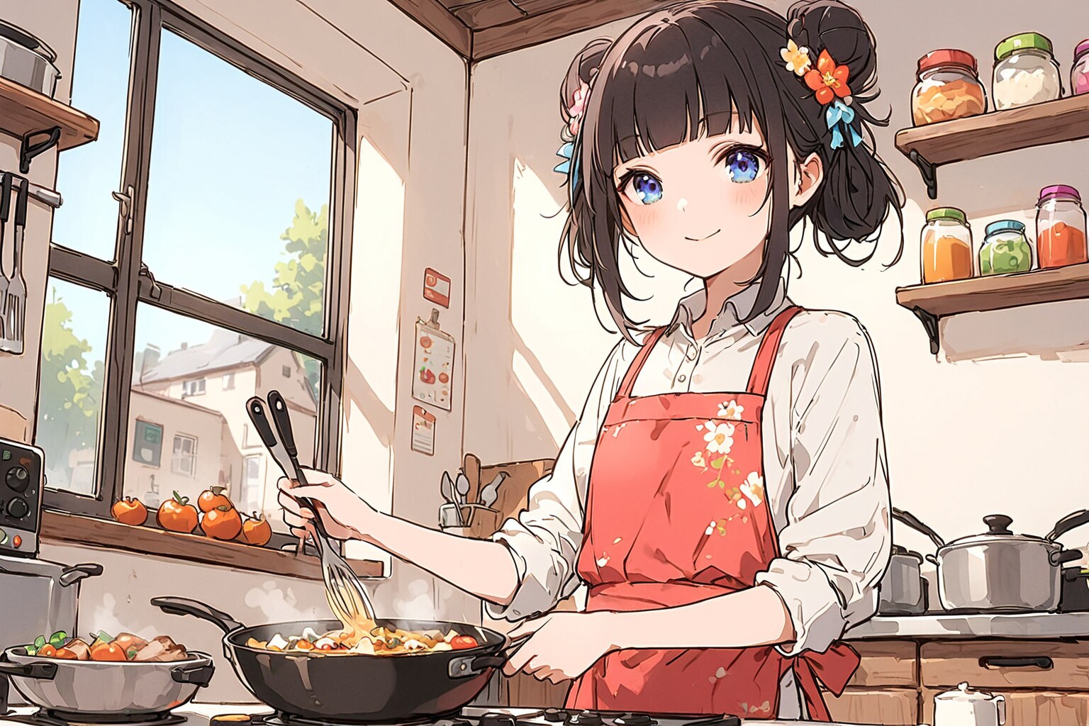 ランチをつくるおだんごちゃん２🍡✨ | の人気AIイラスト・グラビア