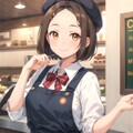 カフェ店員🍩☕（ちちぷい生成機能アンバサダー🍞🥐🥖） 2枚目