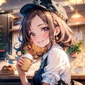 カフェ店員🍩☕（ちちぷい生成機能アンバサダー🍞🥐🥖） 3枚目