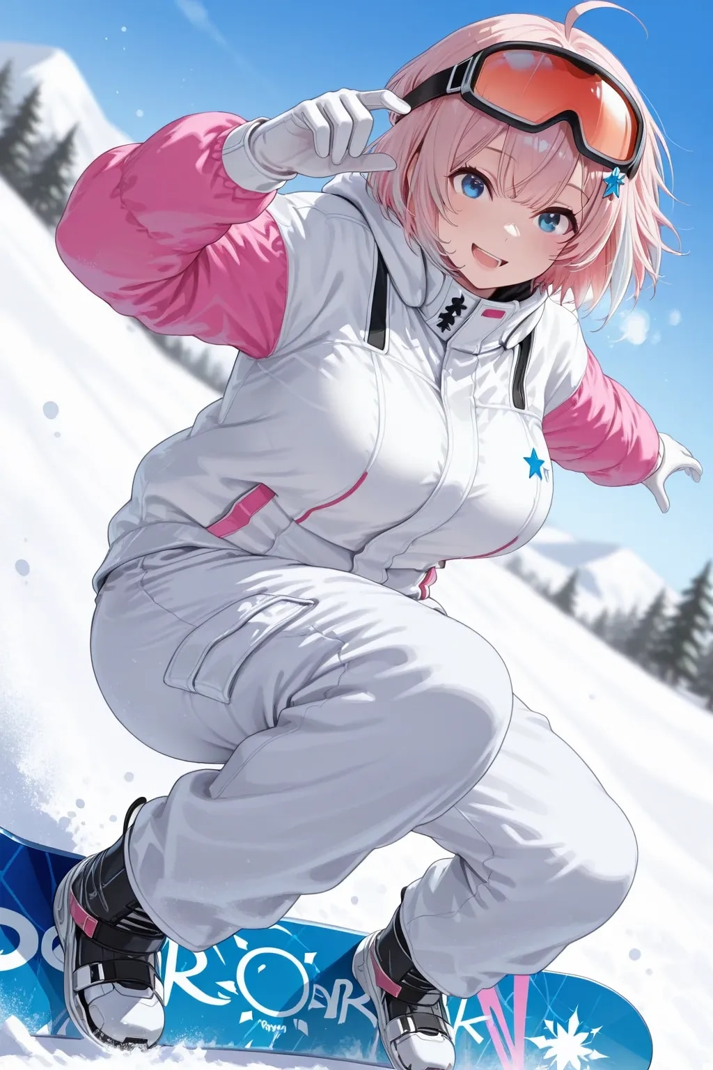 理紗姉とスノボード