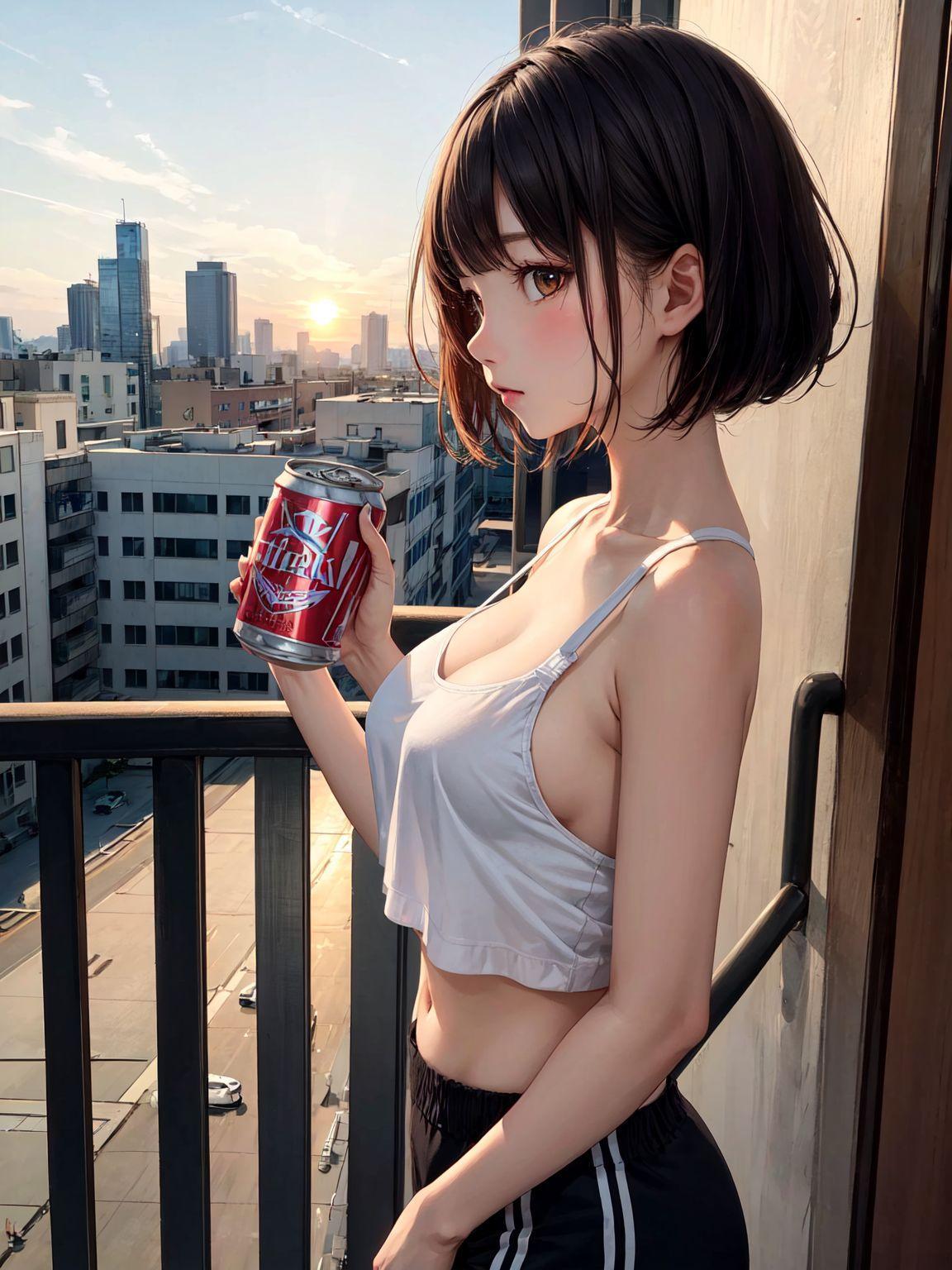 マジックアワーに音楽と缶ビール。