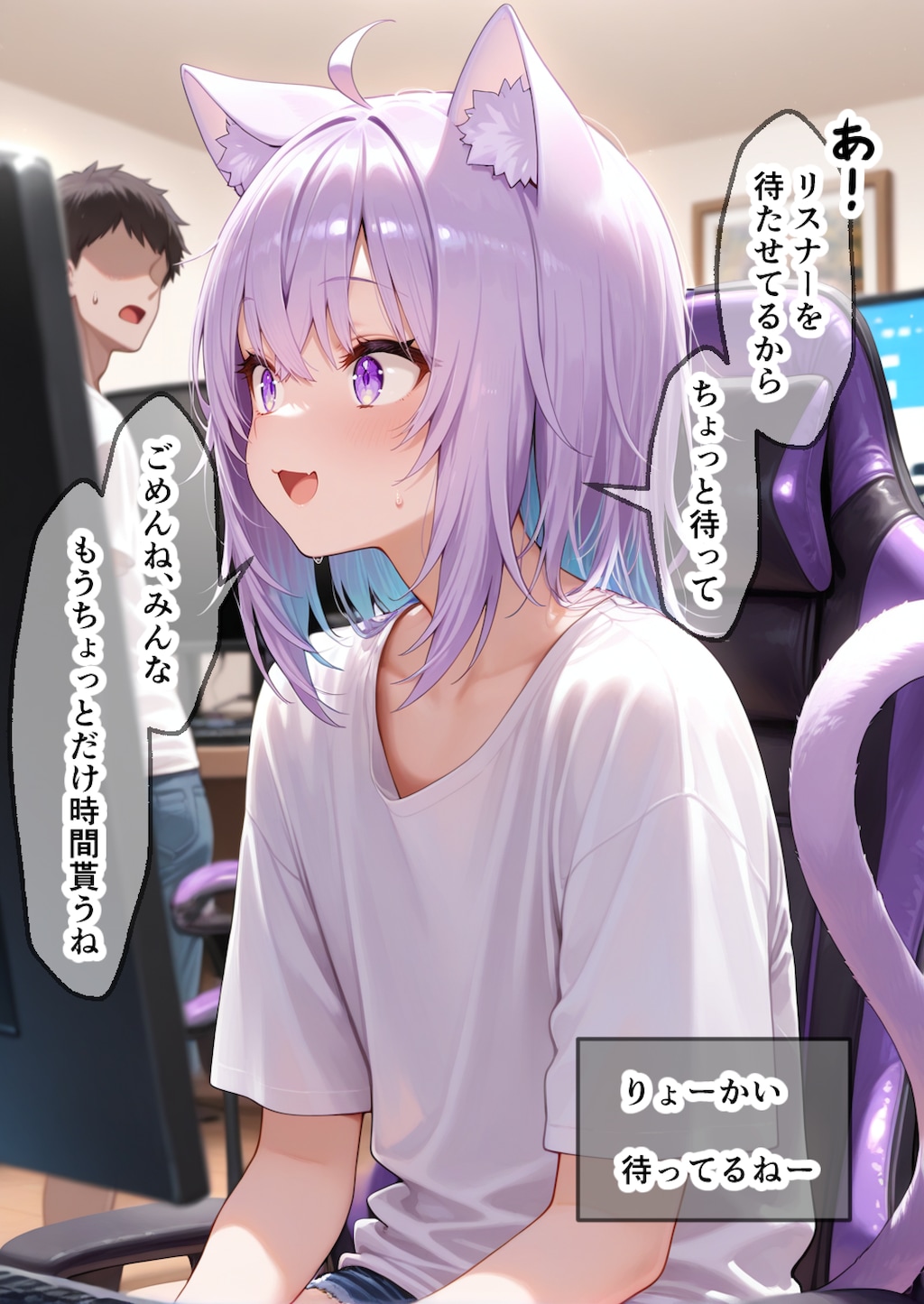 猫又おかゆ#3 男の人がいるのに...!!