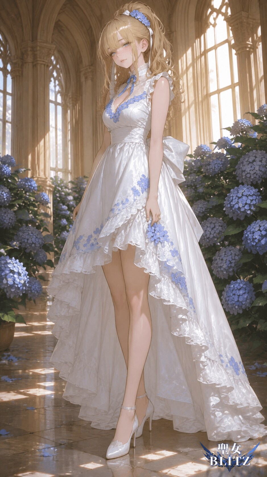 紫陽花ドレス 全身ver