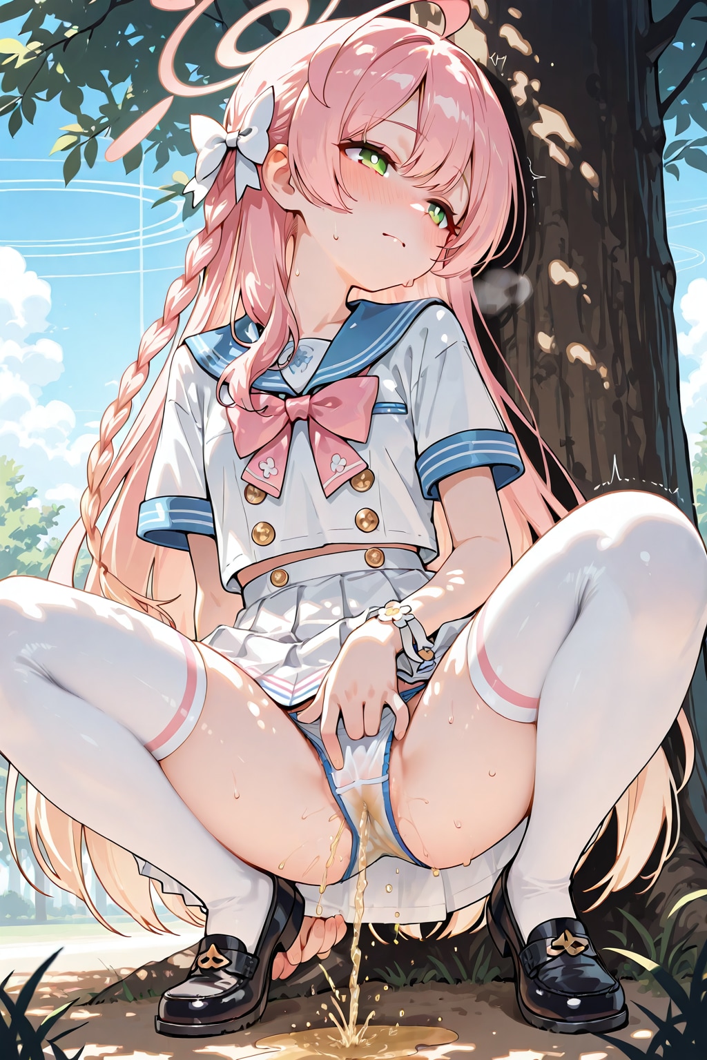 トイレに間に合わなかったハナコちゃん