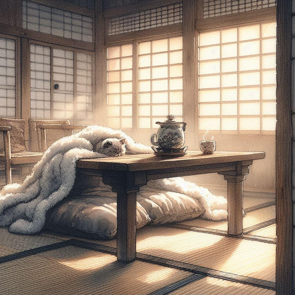 猫とこたつ…？