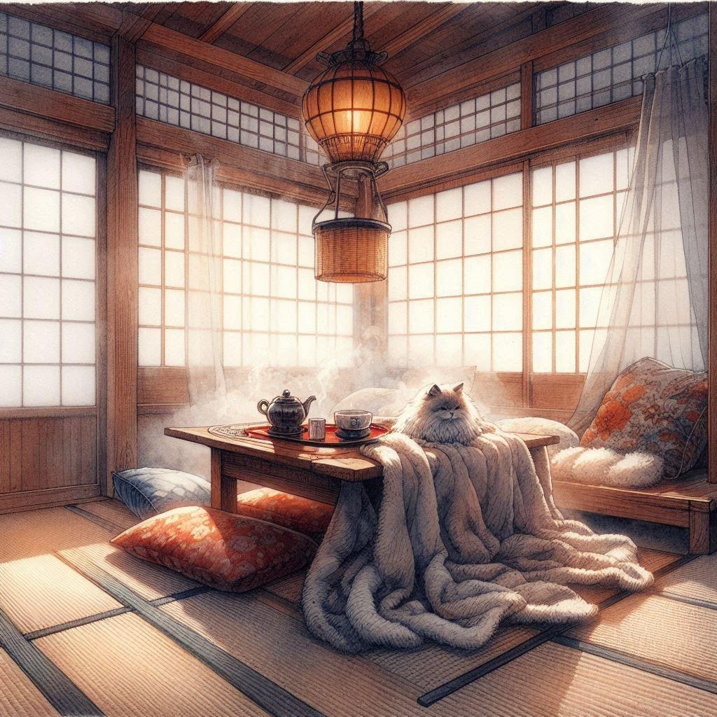 猫とこたつ…？