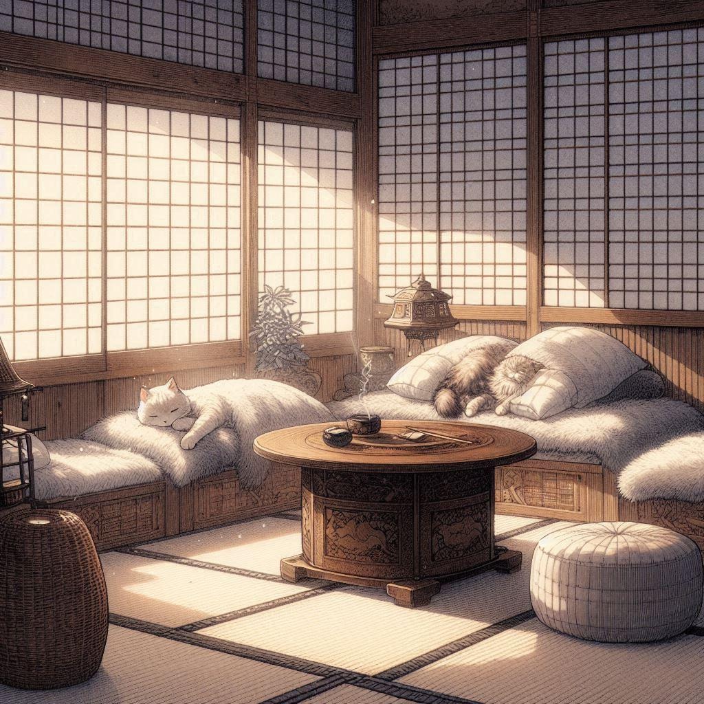 猫とこたつ…？