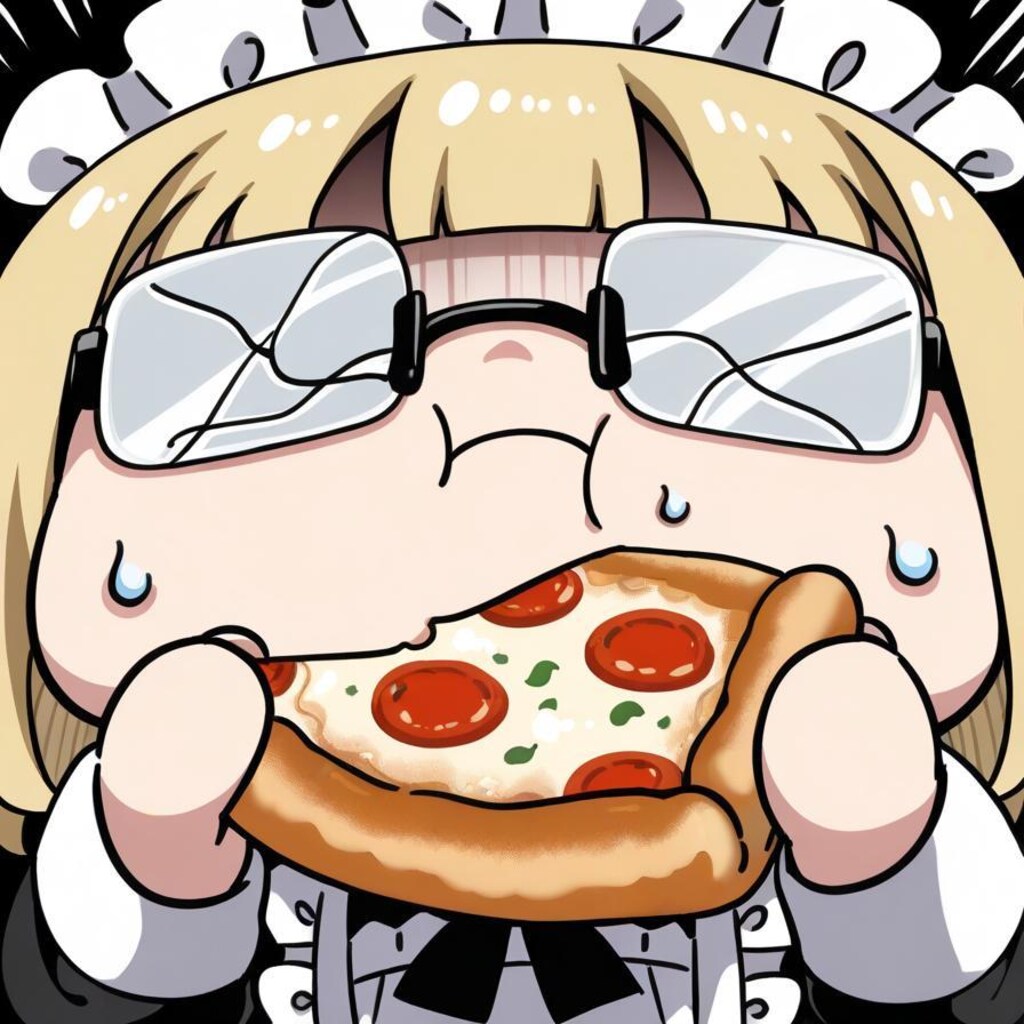 🍕👓30秒耐えたらメガネ割れちゃった系メイドちゃん👓🍕