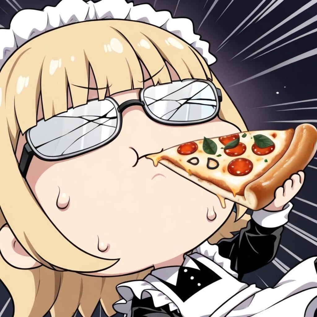 🍕👓30秒耐えたらメガネ割れちゃった系メイドちゃん👓🍕