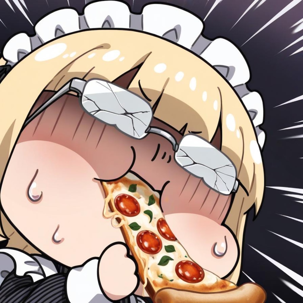 🍕👓30秒耐えたらメガネ割れちゃった系メイドちゃん👓🍕