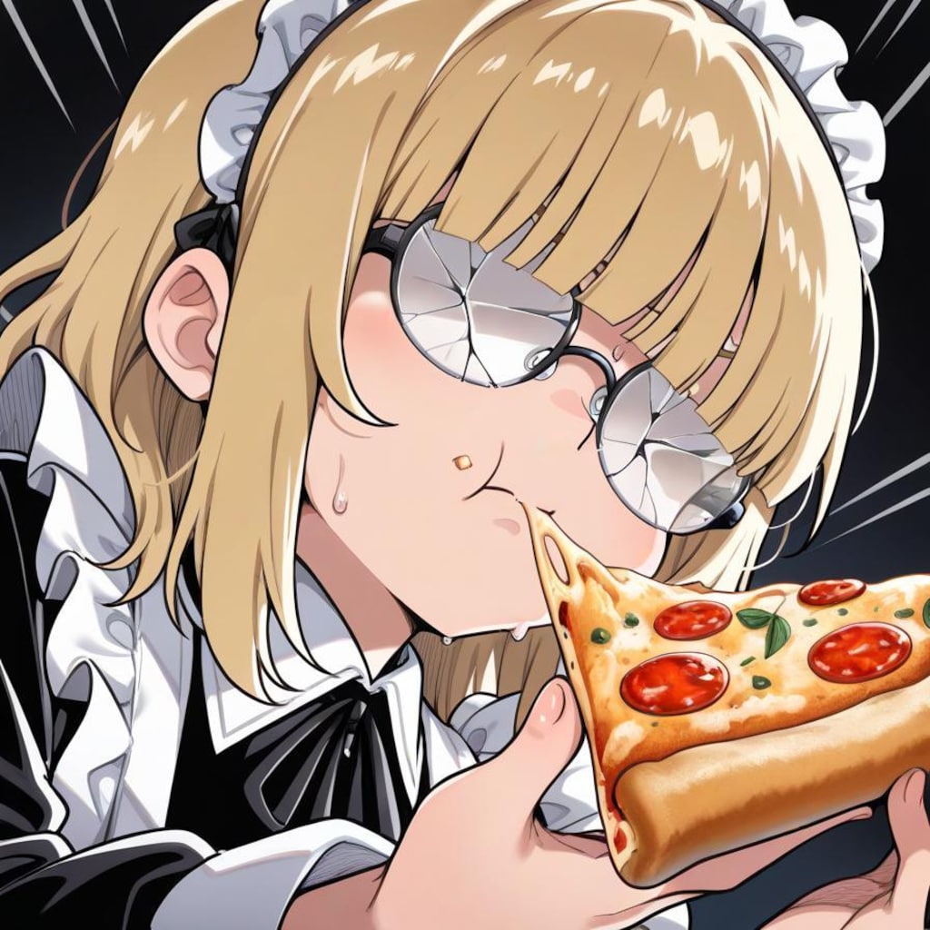 🍕👓30秒耐えたらメガネ割れちゃった系メイドちゃん👓🍕