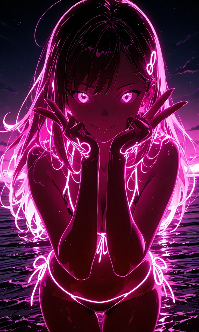 蛍光色ガール | の人気AIイラスト・グラビア