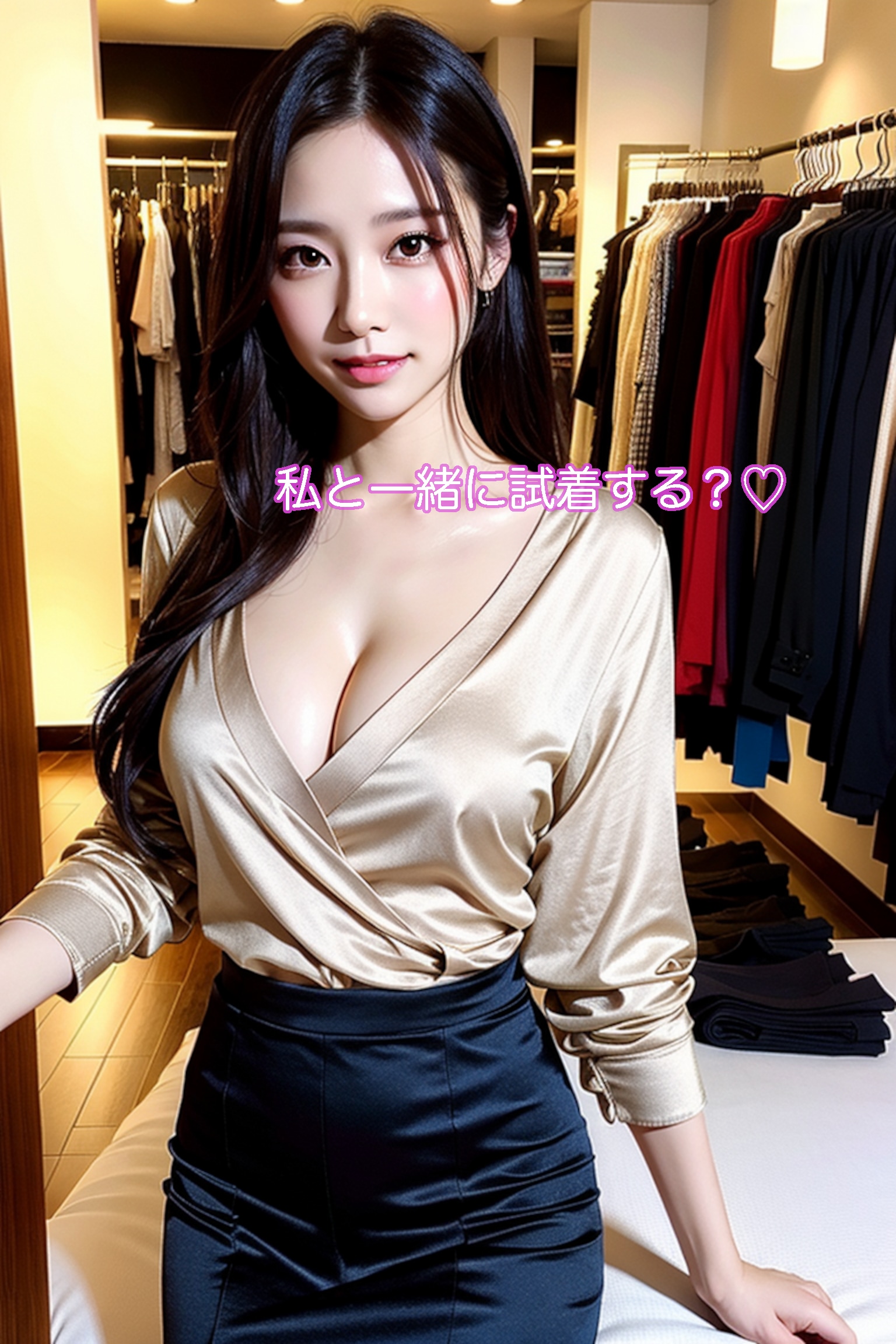 私と一緒に試着する♡？（他2枚）