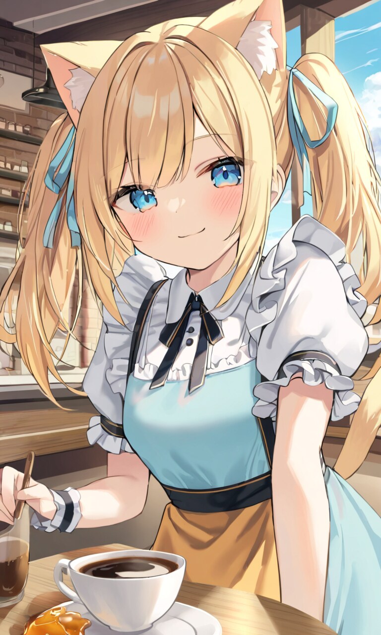 こるり「お嬢様コーヒーですよ」まや「てめえの顔で苦さが不味いに変わりそうだ」 | の人気AIイラスト・グラビア